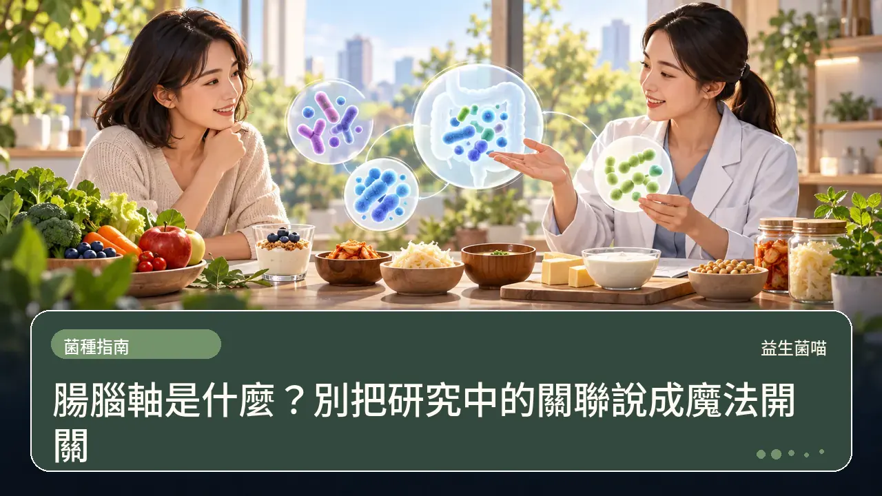 腸腦軸是什麼?別把研究中的關聯說成魔法開關主題插畫