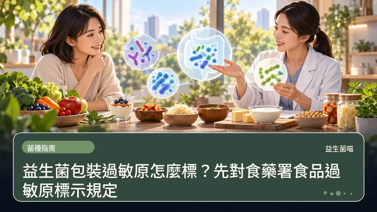 益生菌包裝過敏原怎麼標？先對食藥署食品過敏原標示規定主題插畫